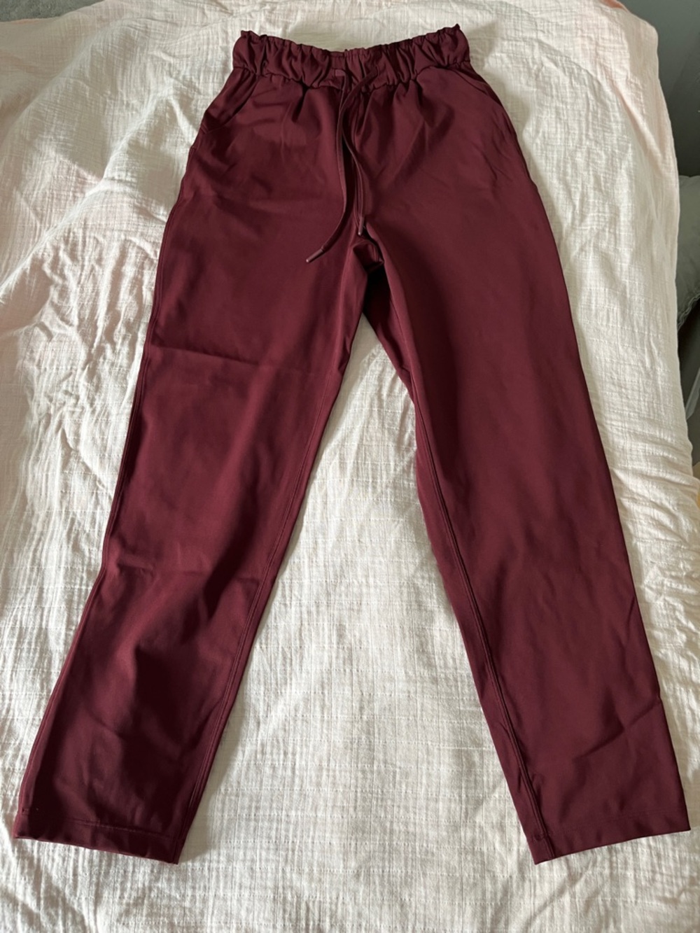 lululemon athletica Maroon Drawstring Jogger Leggings